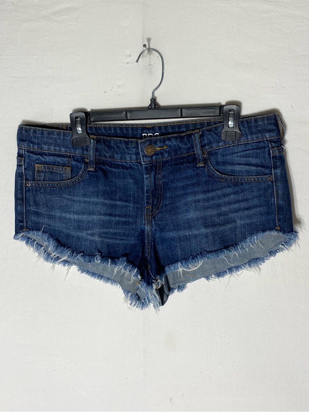 BDG Low Rise Dolphin Frayed Hem Denim Short Shorts Festival Stampede Rockabilly